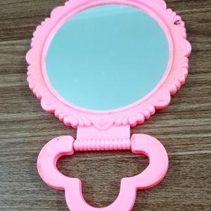 Cute pink hand mirror